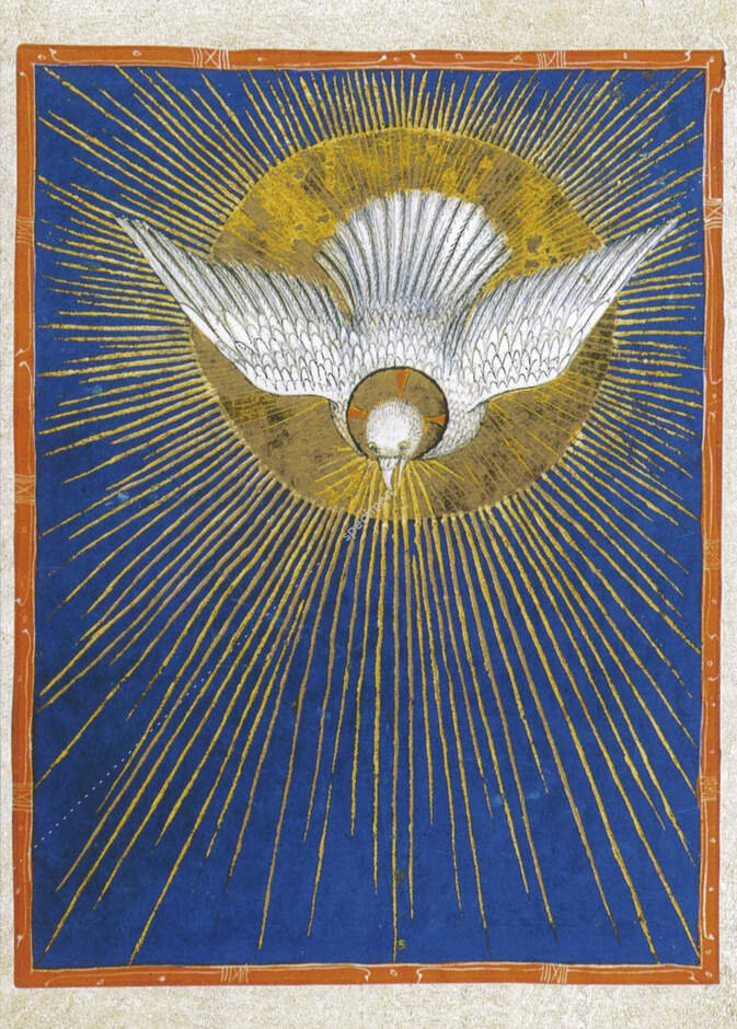 La boutique d'en Calcat : Art religieux > La colombe du Saint-Esprit : Missel Franciscain (XIVe s.)